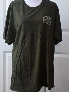Military green Bailey's gym short sleeved T-shirt